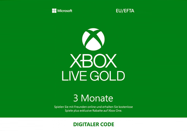 Microsoft Xbox Live Gold 3 Monate Mitgliedschaft