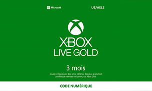 Microsoft Xbox Live Gold 3 Mois Abonnement