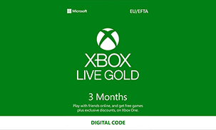 Microsoft Xbox Live Gold 3 Months Subscription