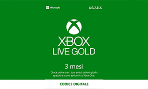 Microsoft Xbox Live Gold 3 Mesi