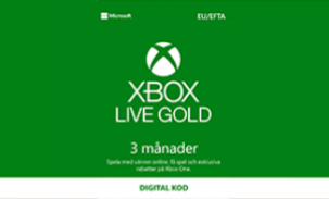 Microsoft Xbox Live Gold 3 Månader