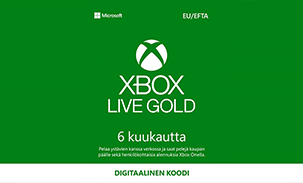 Microsoft Xbox Live Gold 6 Kk Jäsenyys