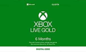 Microsoft Xbox Live Gold 6 Months Subscription