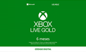 Microsoft Xbox Live Gold 6 Meses Suscripción