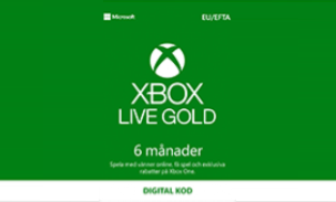 Microsoft Xbox Live Gold 6 Månader
