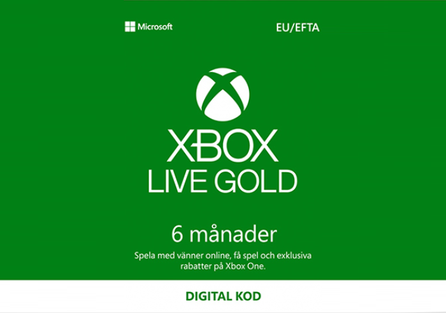 Microsoft Xbox Live Gold 6 Månader