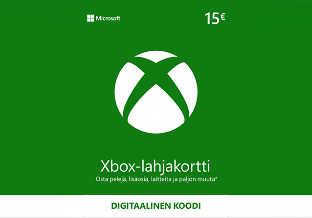 Microsoft Xbox Lahjakortti 15 €