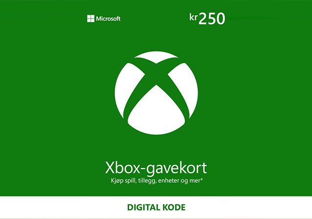 Microsoft Xbox Live Gavekort 250 NOK
