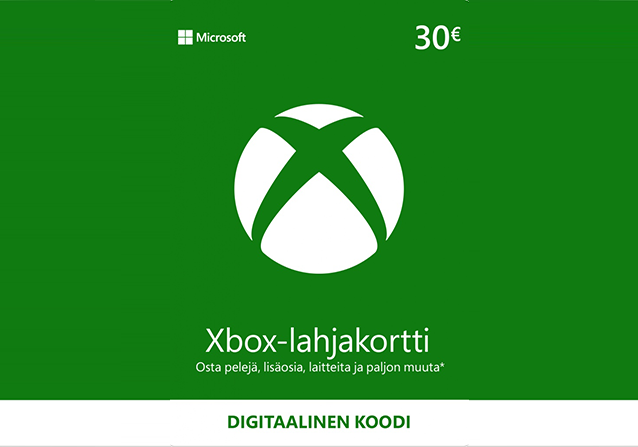 Microsoft Xbox Lahjakortti 30 €