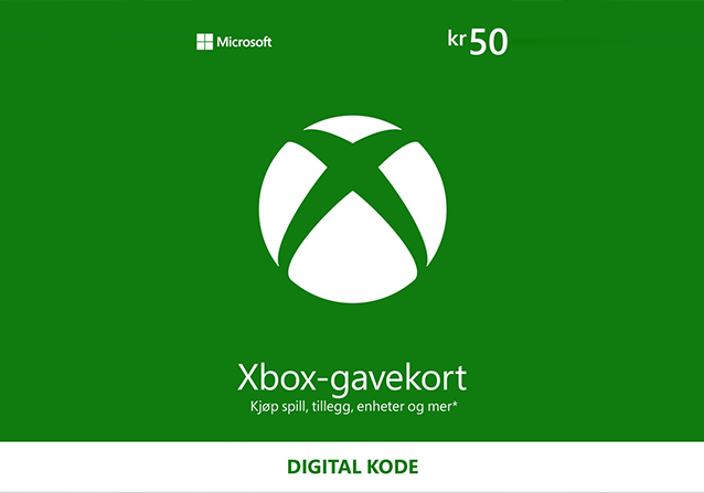 Microsoft Xbox Live Gavekort 50 NOK