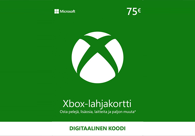 Microsoft Xbox Lahjakortti 75 €