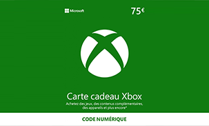 Microsoft Xbox Live Carte Cadeau 75€
