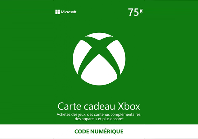 Microsoft Xbox Live Carte Cadeau 75€